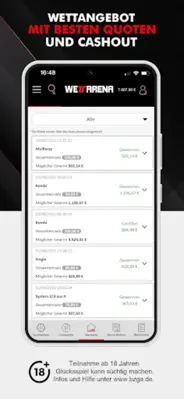Wettarena android App screenshot 2